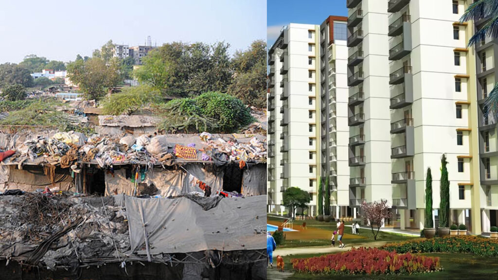 The people of the colony are pasting their documents in protest against the notice