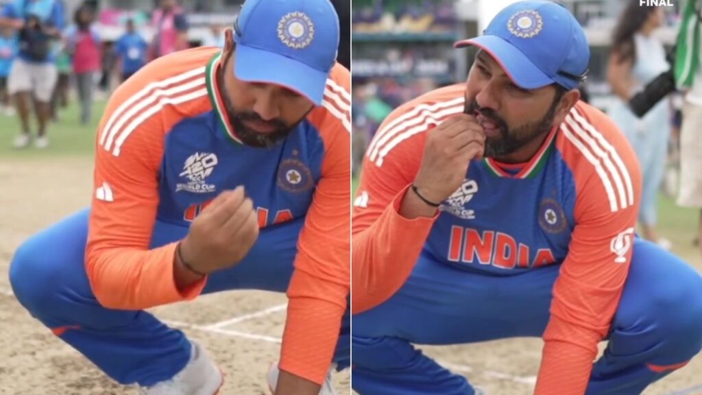Why did Rohit Sharma eat the soil of Barbados